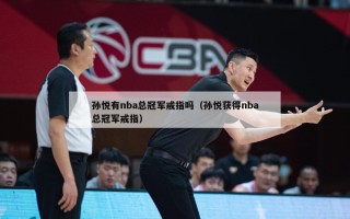 孙悦有nba总冠军戒指吗（孙悦获得nba总冠军戒指）