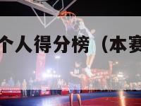 nba新赛季个人得分榜（本赛季nba得分排行榜）-第1张图片-24直播网