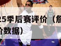 詹姆斯2025季后赛评价（詹姆斯2025季后赛评价数据）-第1张图片-24直播网